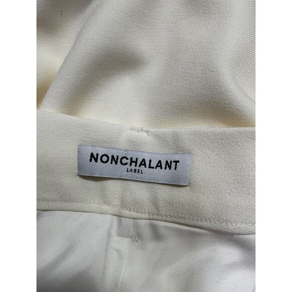 Nonchalant Label 'Pilar' White Crepe Pant Size S - Picture 4 of 5